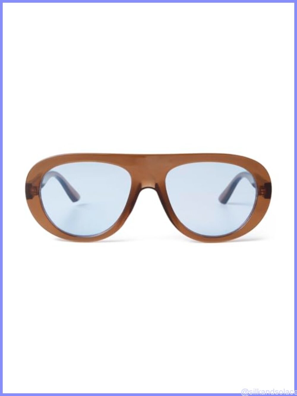 Oversized Aviator Sunglasses Thick Plastic Frame UV400 Tinted Lenses Unisex